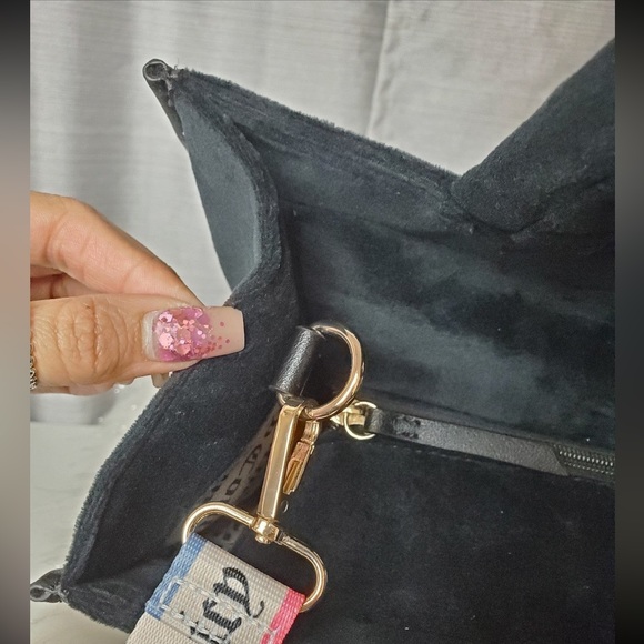 JUICY COUTURE black liquorice velour big spender tote NWT $100 - Picture 7 of 9